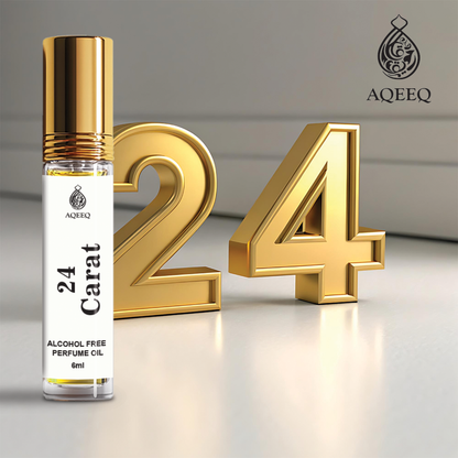Aqeeq 24 Carat Attar For Men & Women | Long Lasting Arabian Attar Roll On | Alcohol Free Unisex Attar Perfume | 6ml