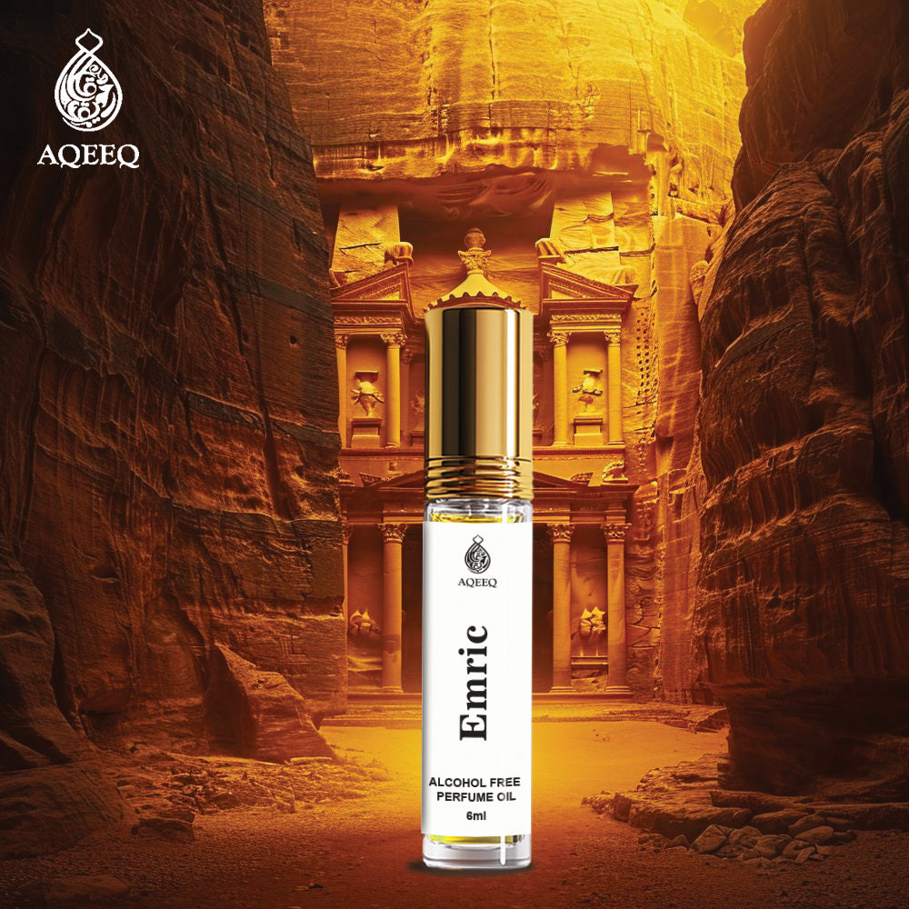 Aqeeq Emric Luxury Woody Attar For Men & Women | Long Lasting Soft Woody Rose Musk Unisex Attar | 6ml