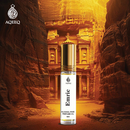 Aqeeq Emric Luxury Woody Attar For Men & Women | Long Lasting Soft Woody Rose Musk Unisex Attar | 6ml