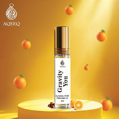 Aqeeq Gravity You Attar For Men | Long Lasting Fresh Strong Bold Attar Perfume Roll On | 6ml