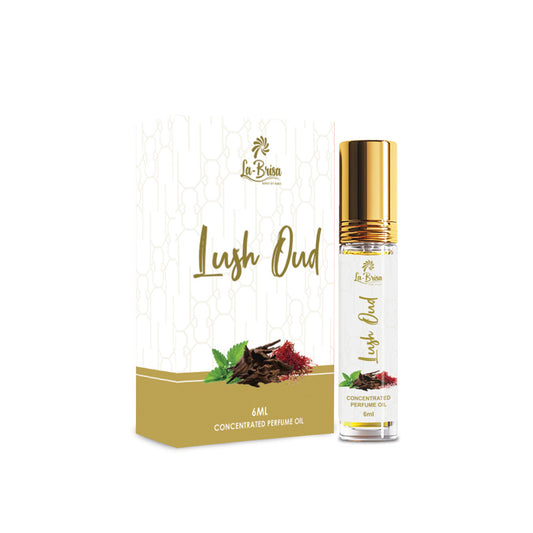 La Brisa Lush Oud Attar Roll On, 6ml | Long Lasting Oriental Attar For Men & Women | Oud Patchouli Amber Musk Fragrance