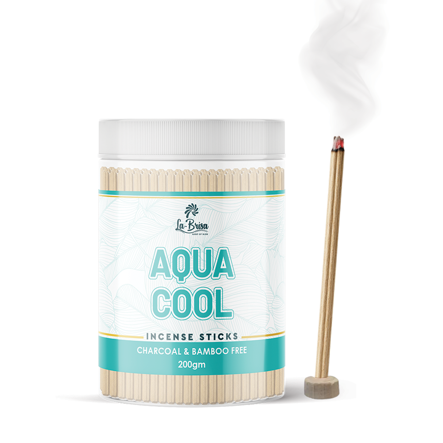 La Brisa Aqua Cool Premium Dhoop Incense Sticks | Cool Citrus Fresh Fragrance | Charcoal & Bamboo Free | 200gms