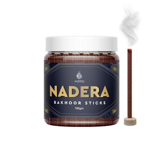 Aqeeq Nadera Premium Bakhoor Sticks | Citrus Spicy Woody Fragrance | Charcoal & Bamboo Free | 100/200gms