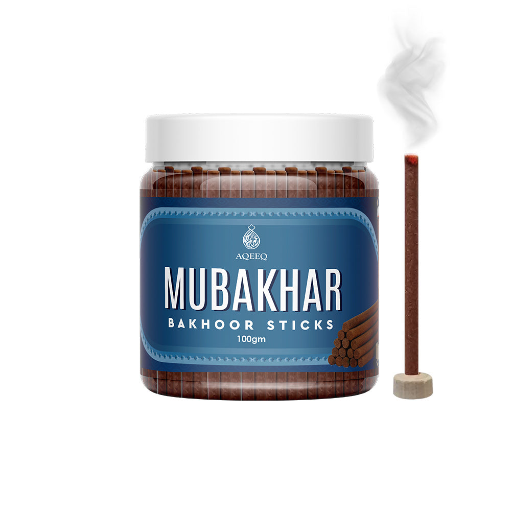 Aqeeq Mubakhar Premium Bakhoor Sticks | Sweet Floral Amber Fragrance | Charcoal & Bamboo Free | 100/200gms