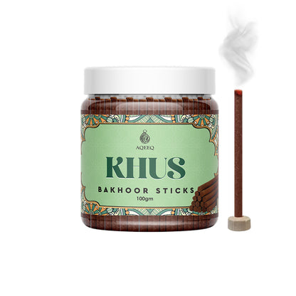Aqeeq Khus Premium Bakhoor Sticks | Fresh Herbal Earth Fragrance | Charcoal & Bamboo Free | 100gms/200gms