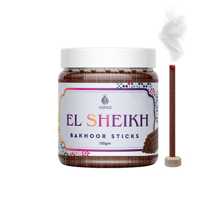 Aqeeq El Sheikh Premium Bakhoor Sticks | Oud Amber Musk Fragrance | Charcoal & Bamboo Free | 100/200gms