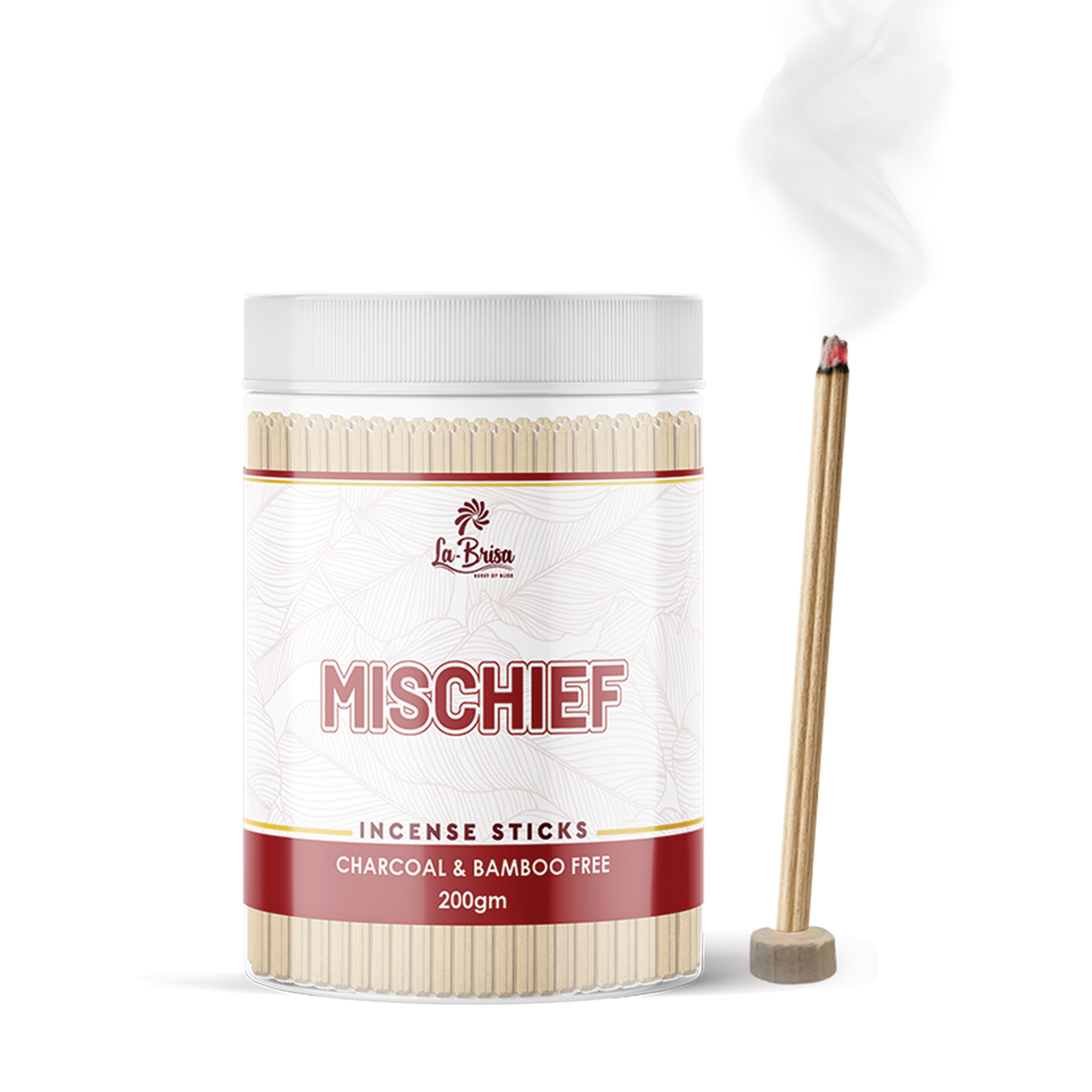 La Brisa Mischief Premium Dhoop Incense Sticks | Charcoal & Bamboo Free | Citrus Strong Spicy Fragrance | 200gms