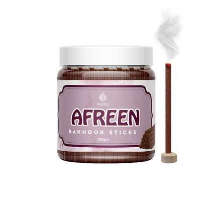 Aqeeq Afreen Premium Bakhoor Sticks | Floral Arabian Aroma | Charcoal & Bamboo Free | 100/200gms