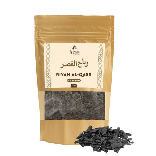 La Brisa Riyah Al Qasr Bakhoor Oud Muattar | Fresh Spicy Floral Woody Aroma | Arabian Incense For Home | 50gms