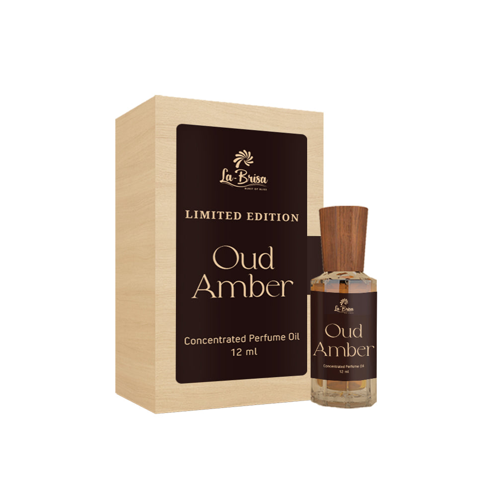 La Brisa Oud Amber Attar For Men | Premium Limited Edition Attar Roll On | Agarwood & Amber | 12ml